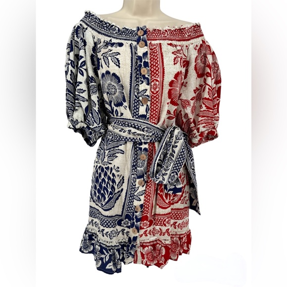 FARM RIO - Mixed Pineapple Garden Dress - Size Small - Picture 5 of 13